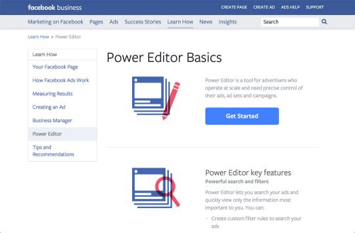 Facebook power editor