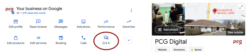 PCG Digital Google Business Profile Q and A Icon