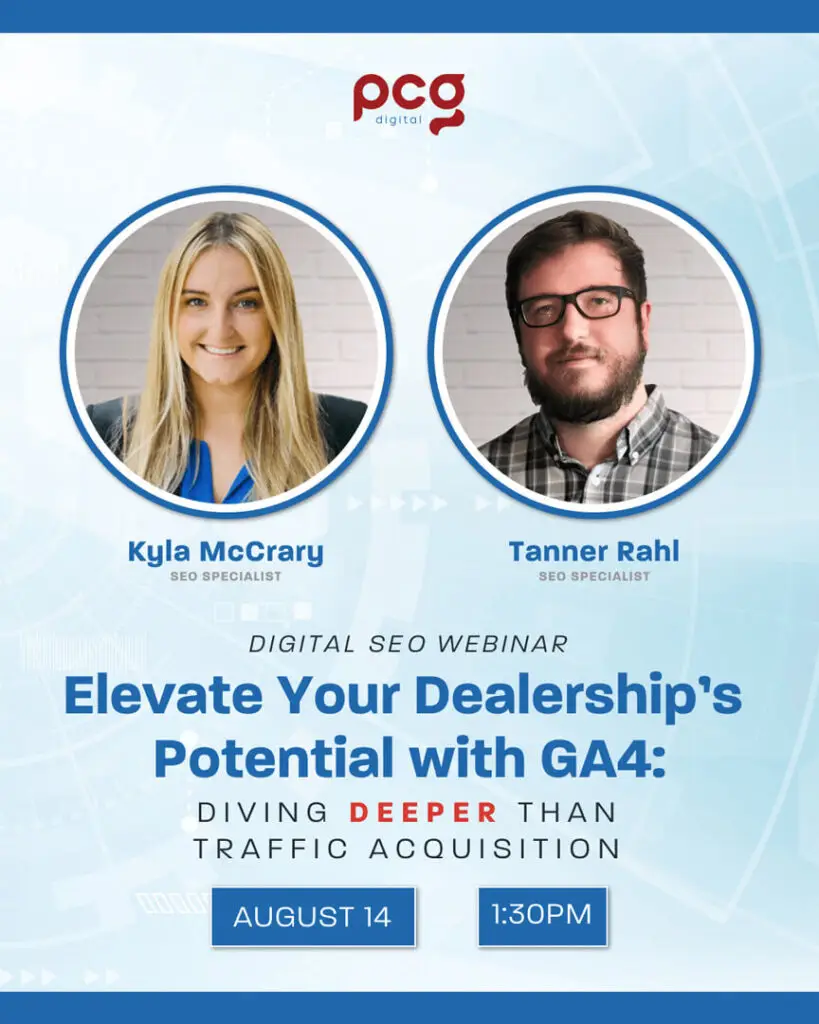 PCG Digital SEO GA4 Webinar