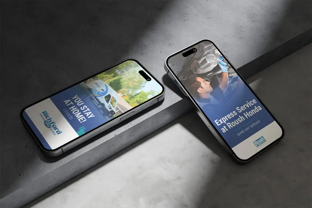 PCG Digital iPhone Social Ads for Roush Honda and Rich Ford